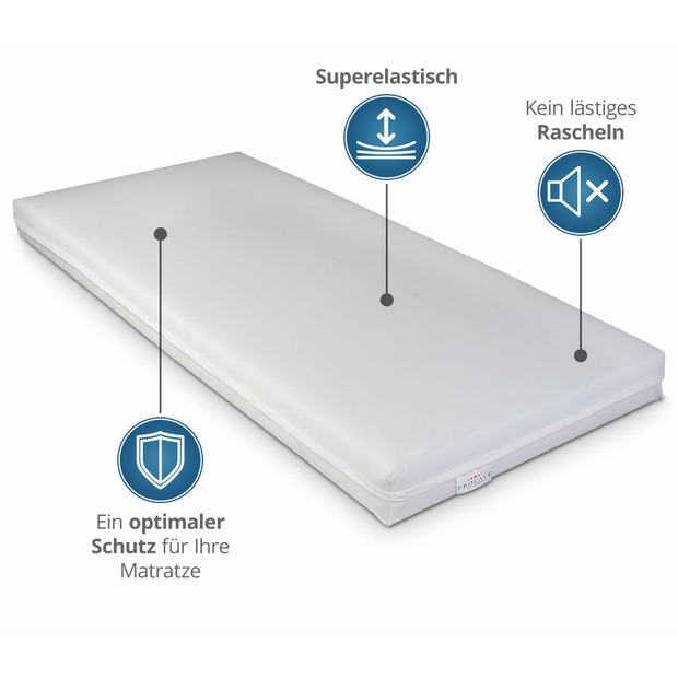 Wasserdichter Matratzenbezug in weiß