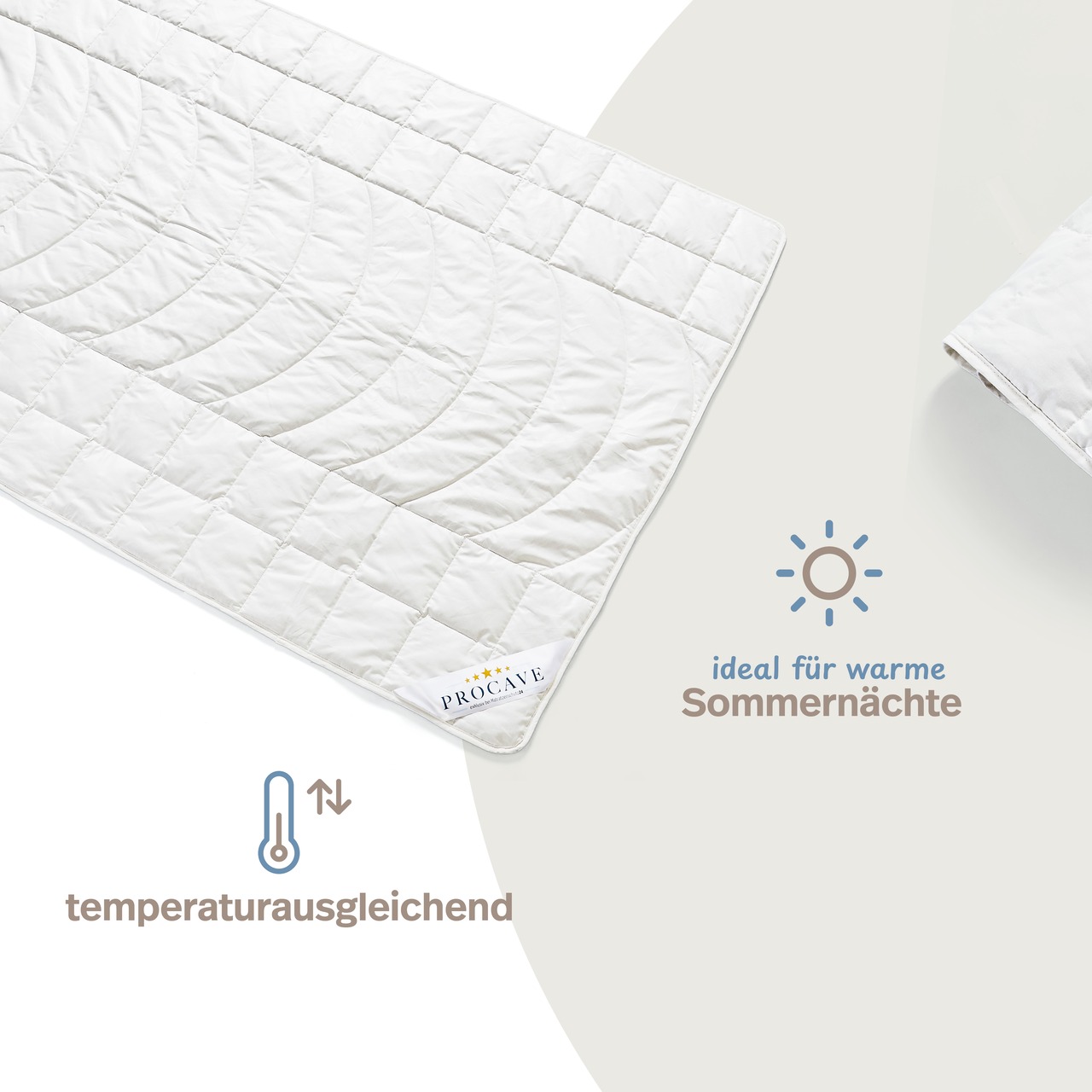 Kamelhaar Exquisit Qualitäts-Bettdecke - Sommer