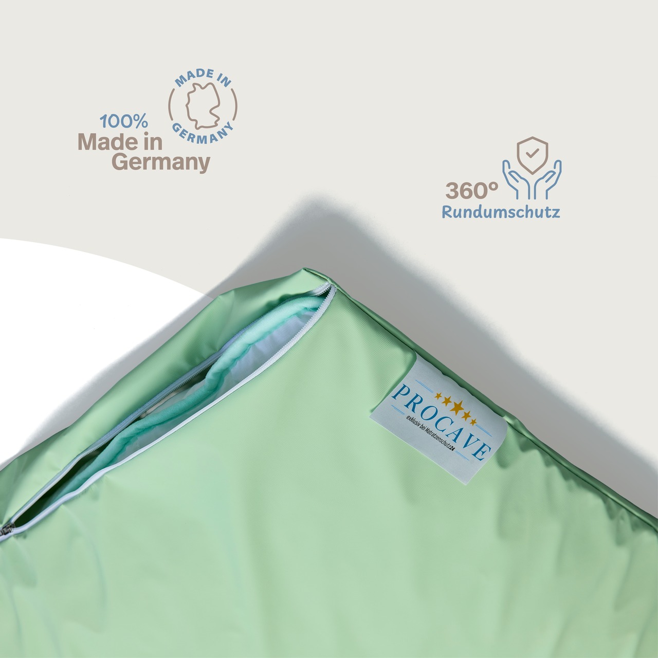 wasserdichter Kissenbezug abwischbar in grün