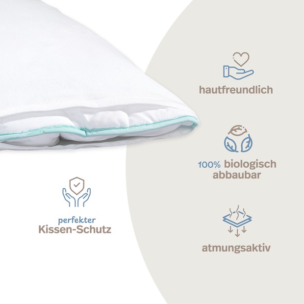 Feinflanell Schutzbezug für Seitenschläferkissen aus Baumwolle