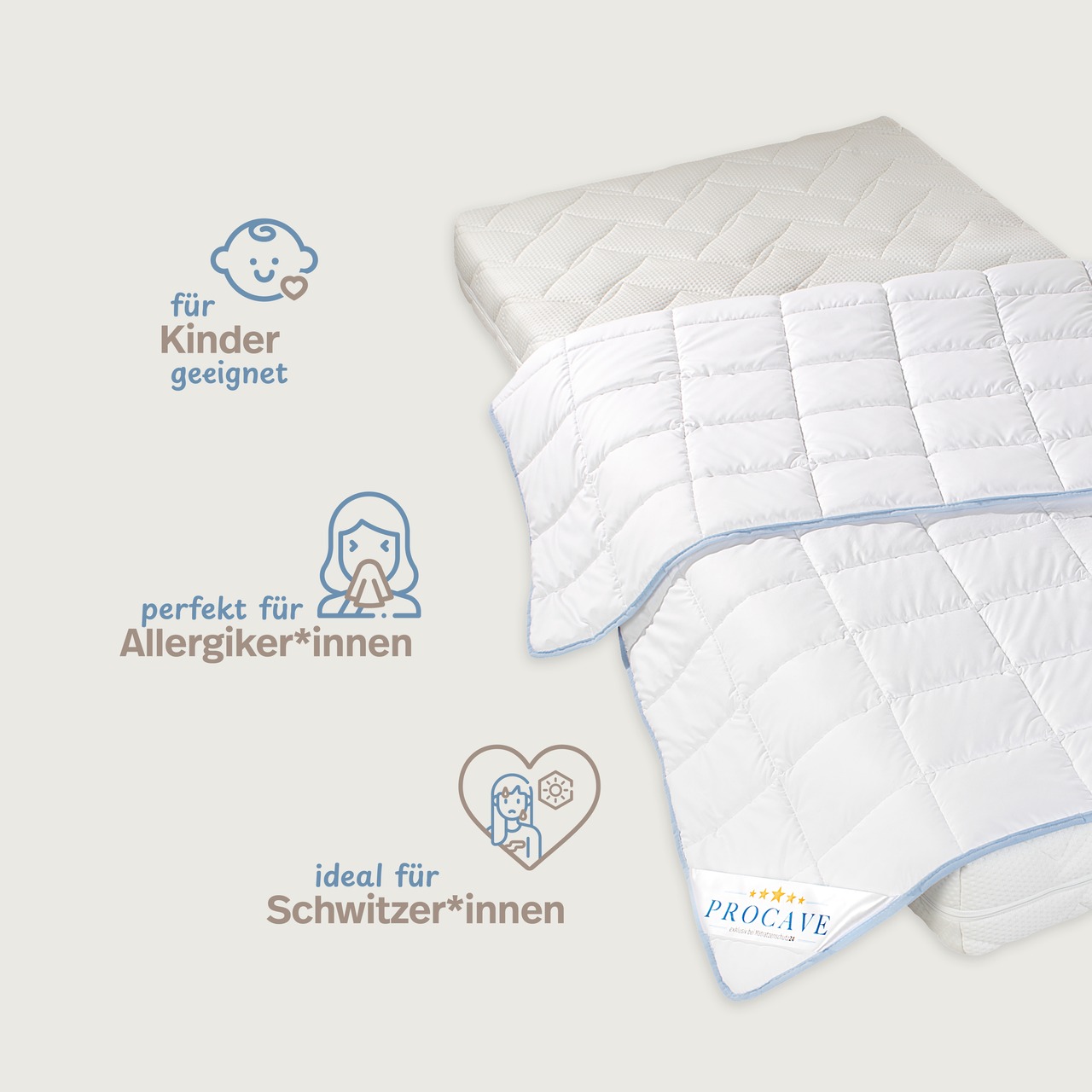 TopCool kochfeste Qualitäts-Sommerbettdecke