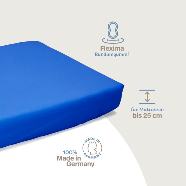 wasserdichtes Spannbettlaken abwischbar blau