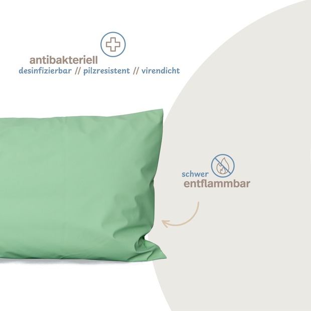 wasserdichter Kissenbezug abwischbar in grün