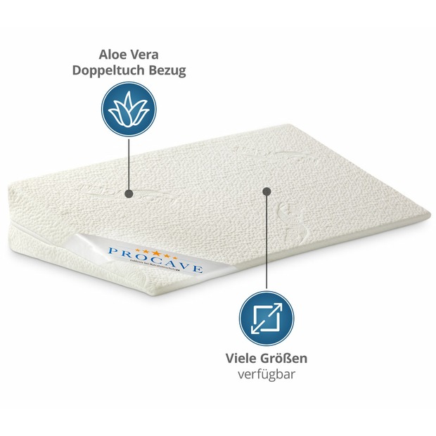 Bettkeil mit Bezug aus AloeVera-Doppeltuch