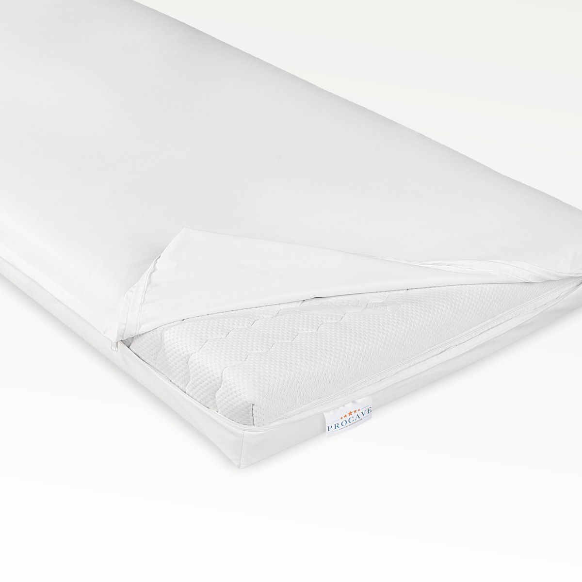 PROCAVE wasserdichter Matratzenbezug wei&szlig; offen &mdash; Produktfreisteller