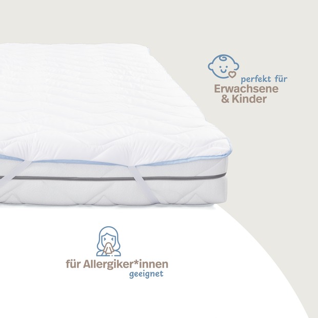 leichtes Unterbett TopCool mit 4 Eckgummis