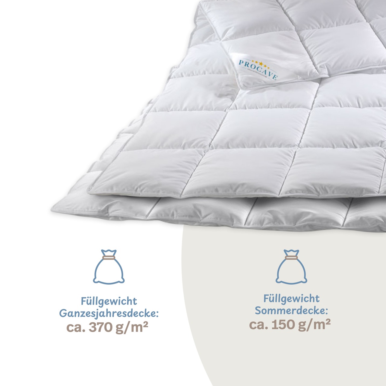 MICRO-COMFORT 4 Jahreszeiten Steppdecke mit Druckknöpfen