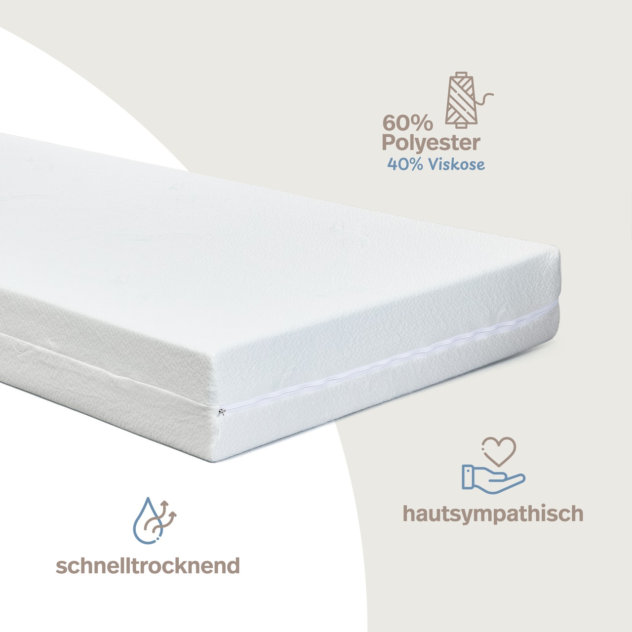 AloeVera Matratzenbezug unversteppt