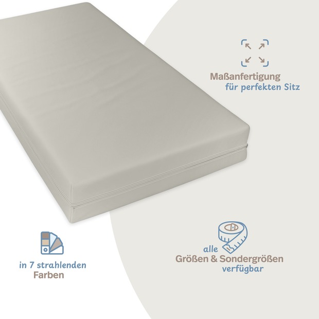 unversteppter Matratzenbezug grau