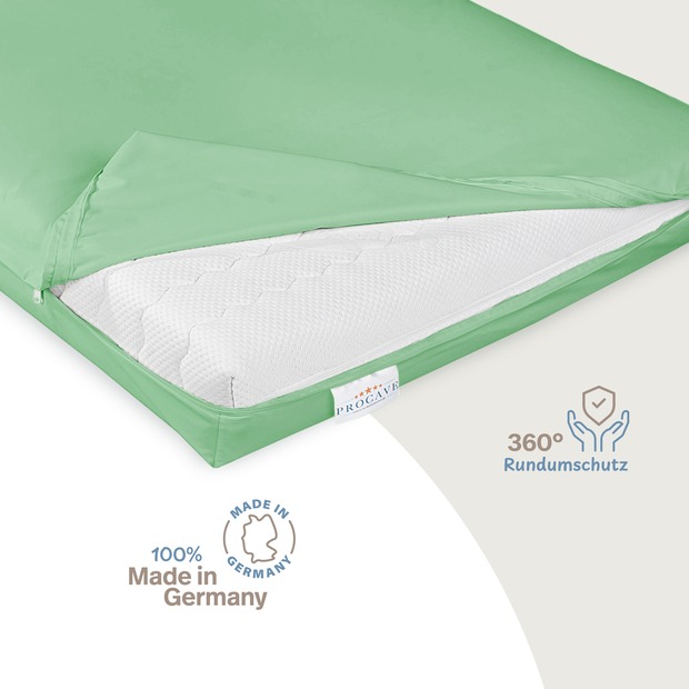 wasserdichter Matratzenbezug grün