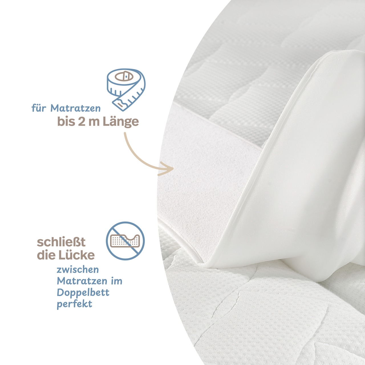 Doppelbettbrücke mit Bezug