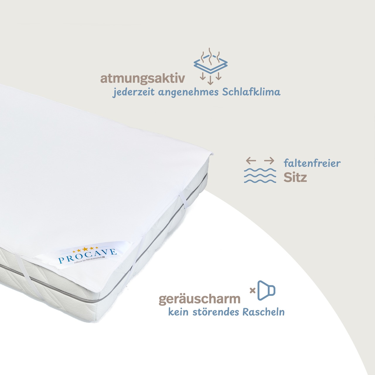 wasserdichte Premium Matratzen-Auflage 3-lagig