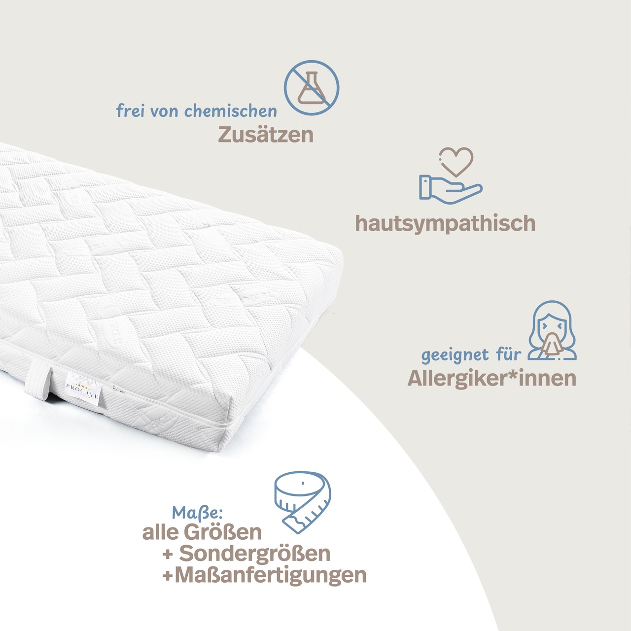 Lyocell Matratzenbezug versteppt