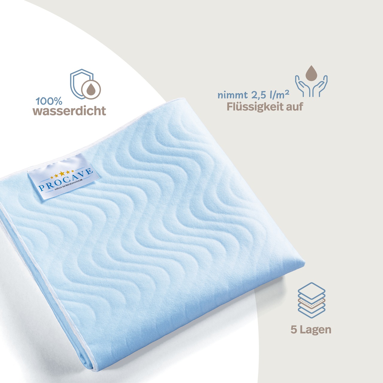 wasserdichtes Stecklaken 5-lagig