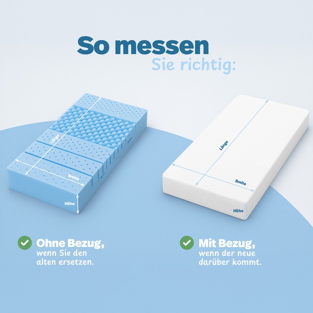 unversteppter Matratzenbezug grau