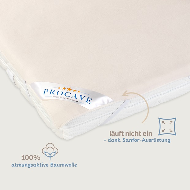 Matratzen-Auflage natur aus 100% Baumwolle
