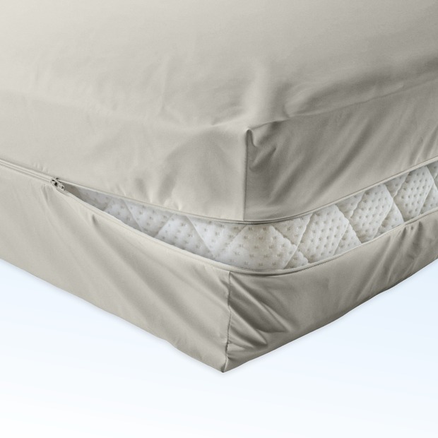 unversteppter Matratzenbezug grau