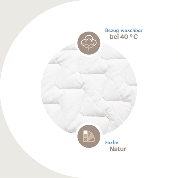 Hirsekissen mit waschbarem Bezug aus Baumwolle