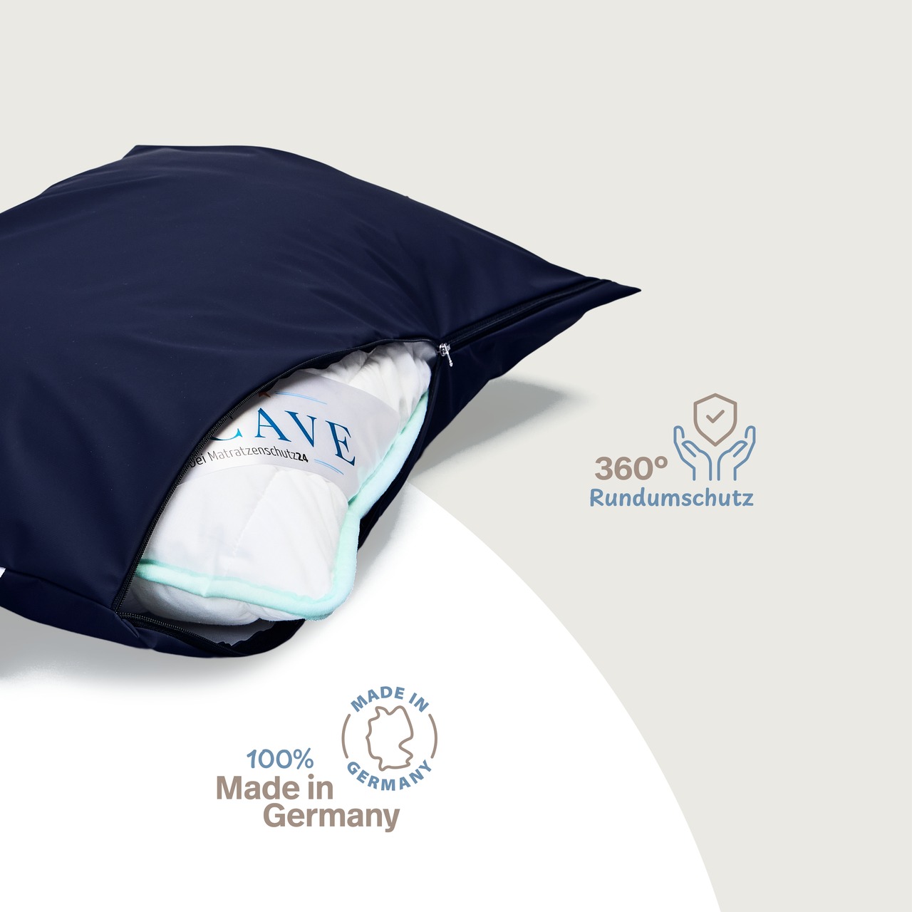 wasserdichter Kissenbezug abwischbar in dunkelblau