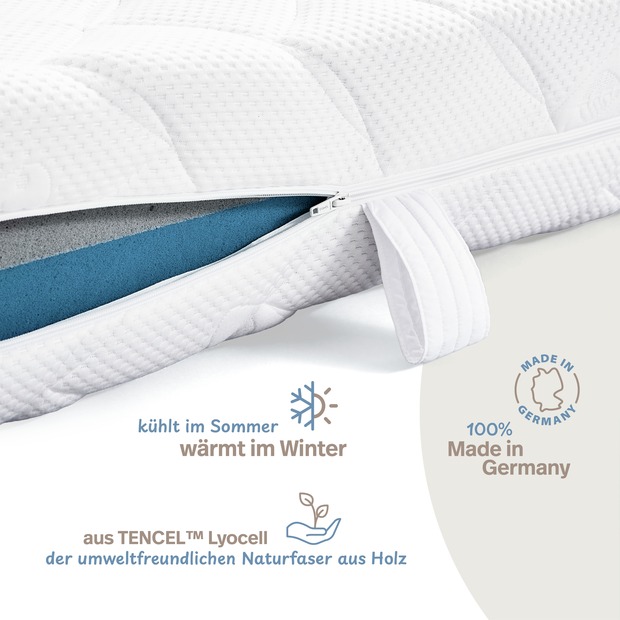 Lyocell Matratzenbezug versteppt