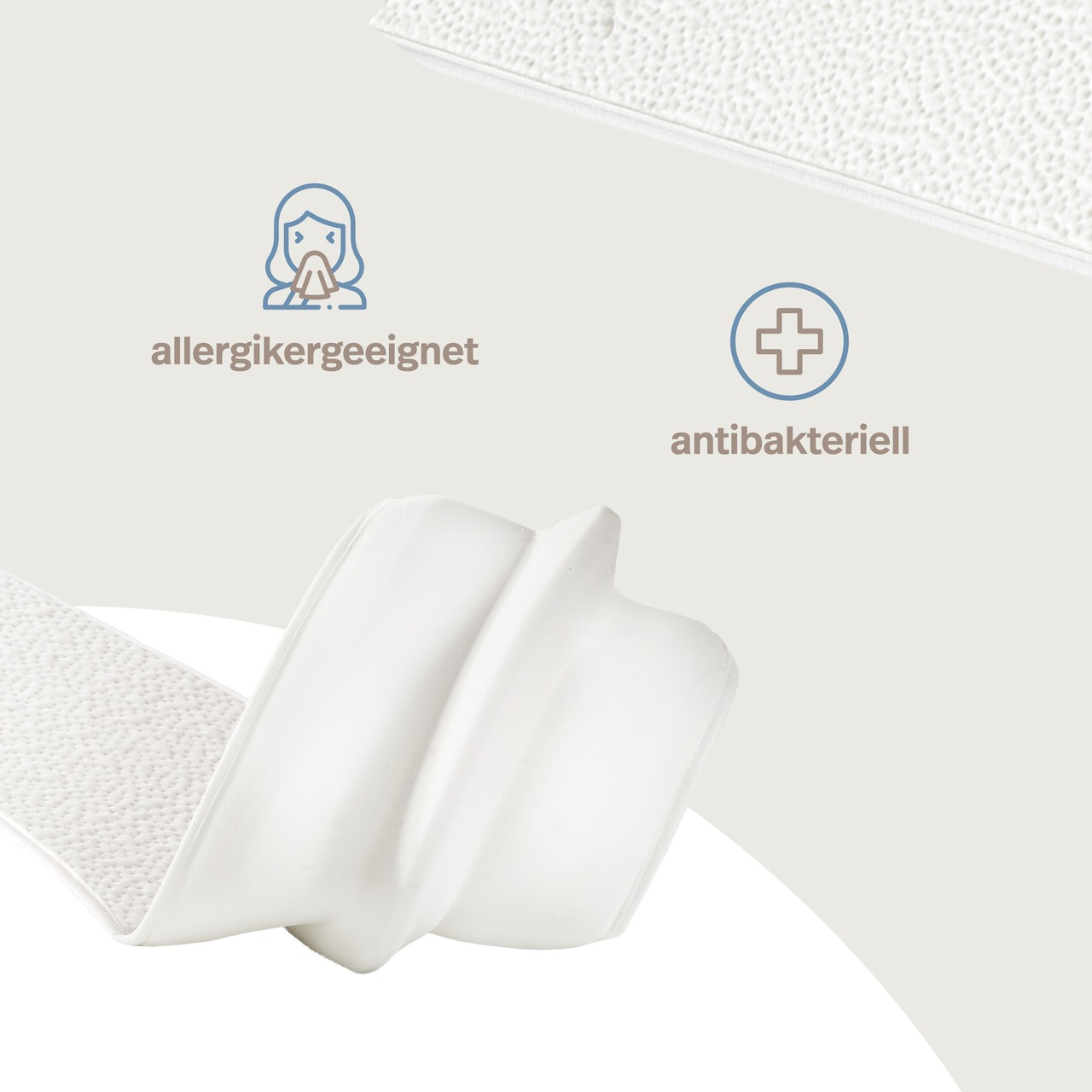 Matratzenkeil mit AloeVera-Bezug