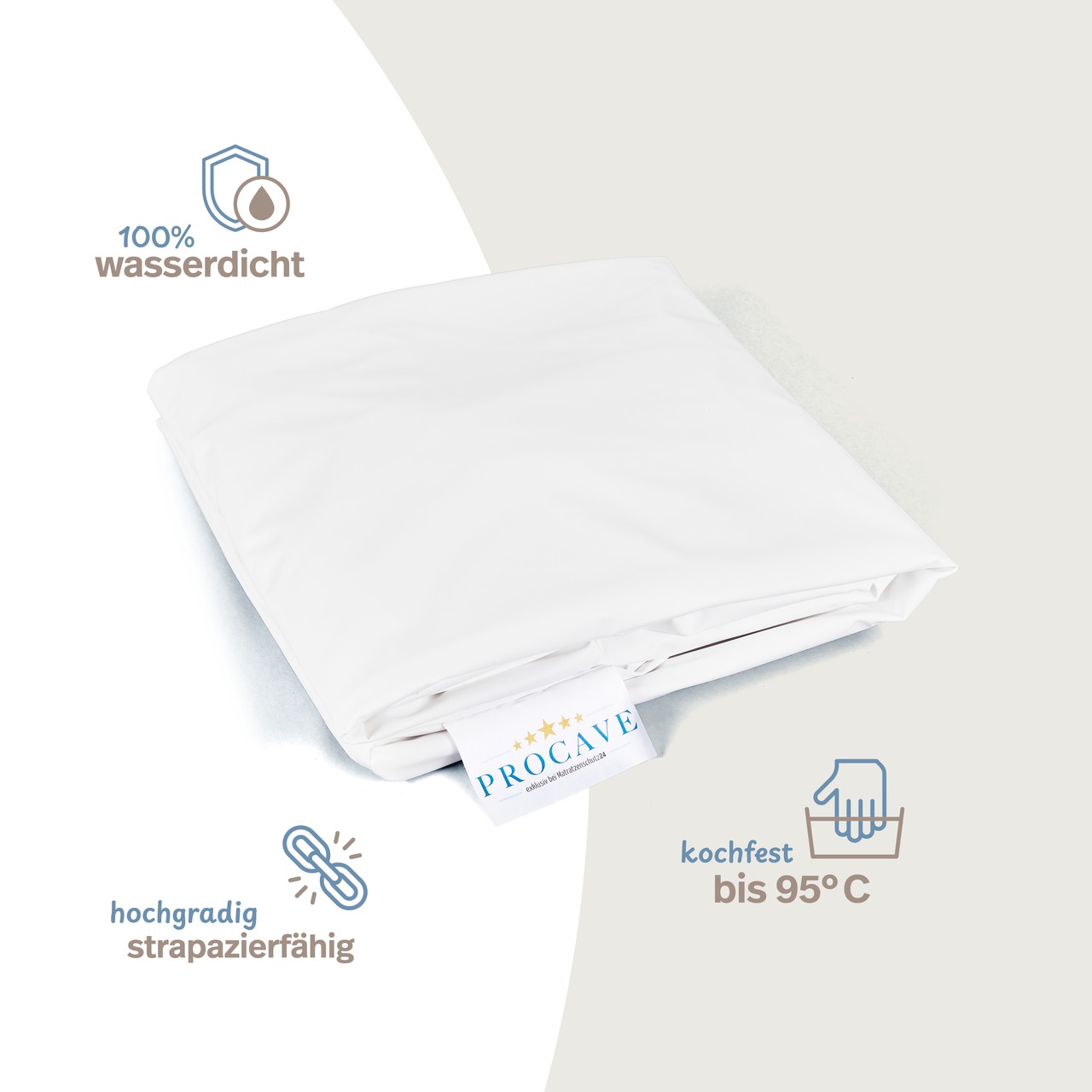 wasserdichtes Spannbettlaken abwischbar weiß