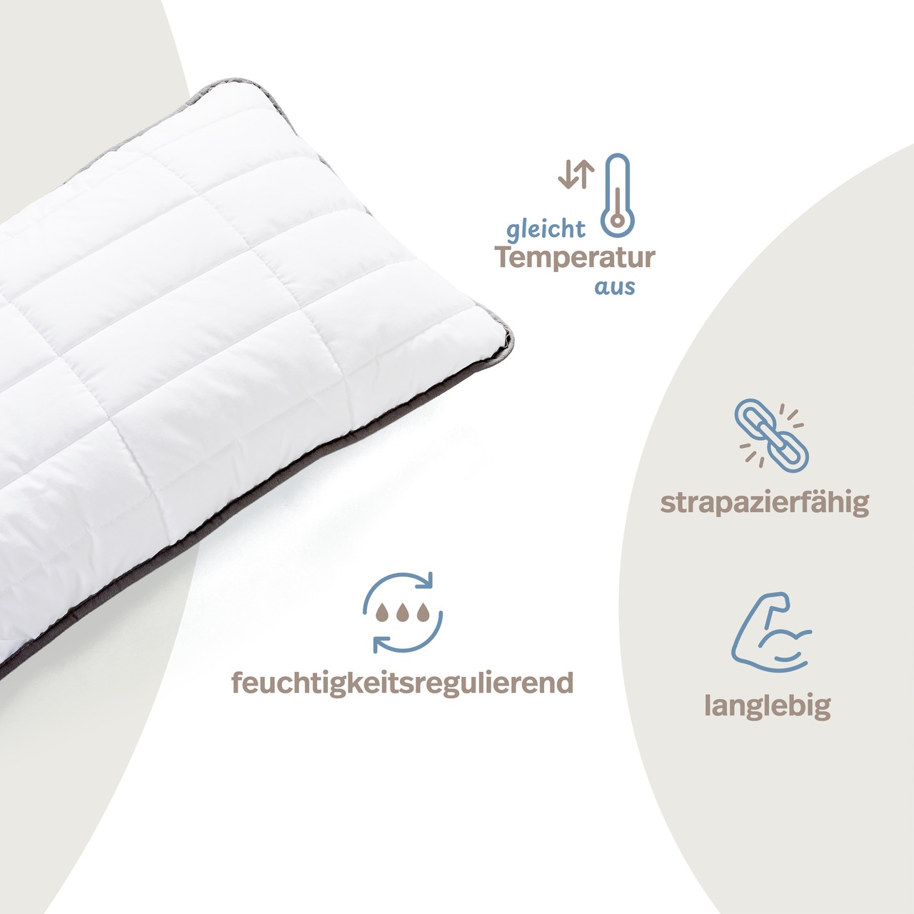 OBJEKT Kopfkissen kochfest in Hotel-Qualität